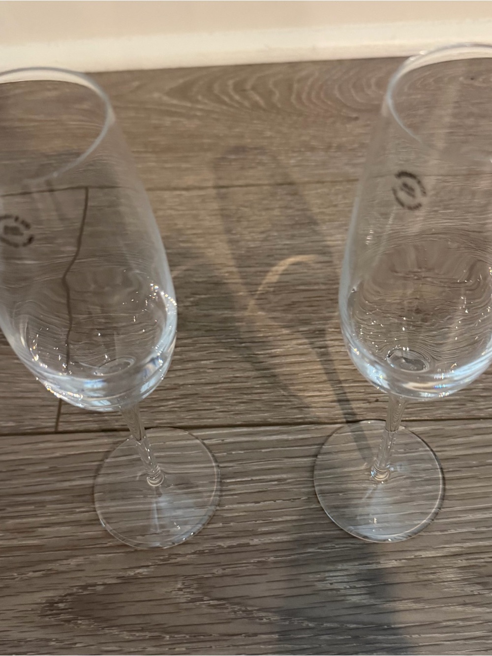 Tiffany & Co. Clear Crystal Champagne Flutes (Pair)